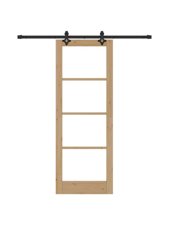 Bīdāmās durvis manuāls brūna 78 x 211 cm koks un metāls