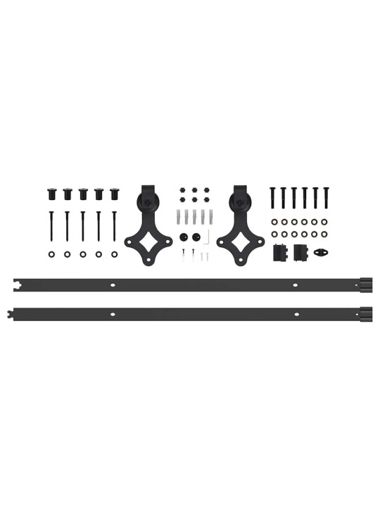 Bīdāmās durvis manuāls balts 78 x 211 cm koks un metāls