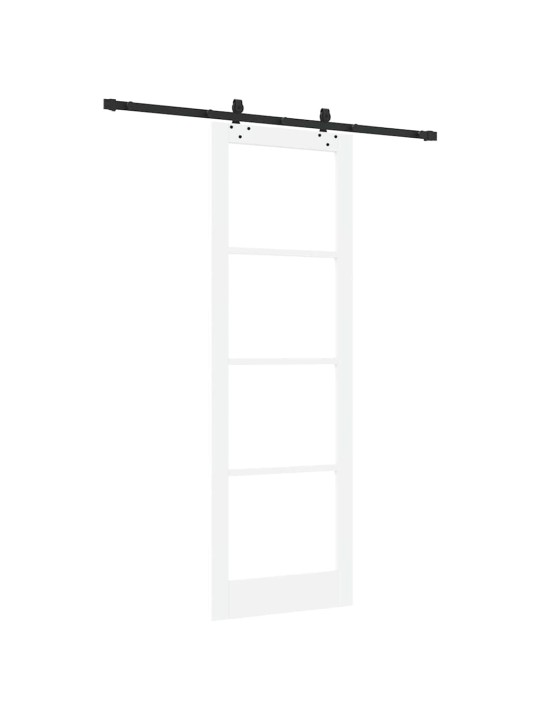 Bīdāmās durvis manuāls balts 78 x 232 cm koks un metāls
