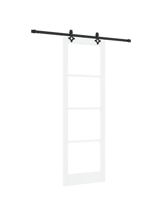 Bīdāmās durvis manuāls balts 78 x 232 cm koks un metāls