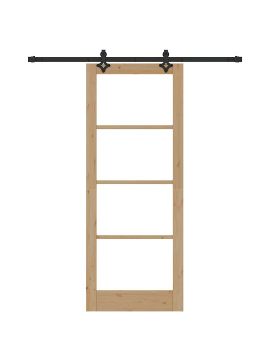 Bīdāmās durvis manuāls brūna 83 x 211 cm koks un metāls