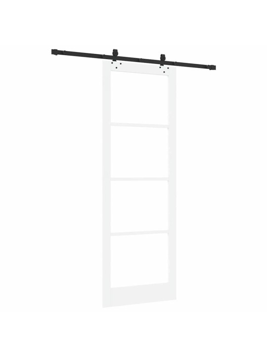 Bīdāmās durvis manuāls balts 83 x 232 cm koks un metāls