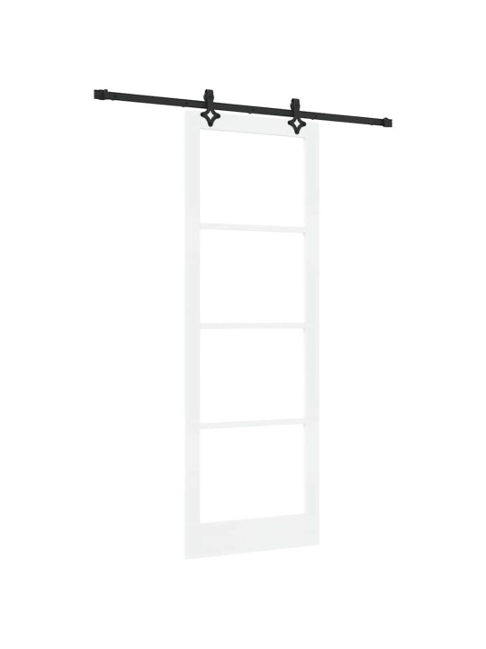 Bīdāmās durvis manuāls balts 83 x 232 cm koks un metāls