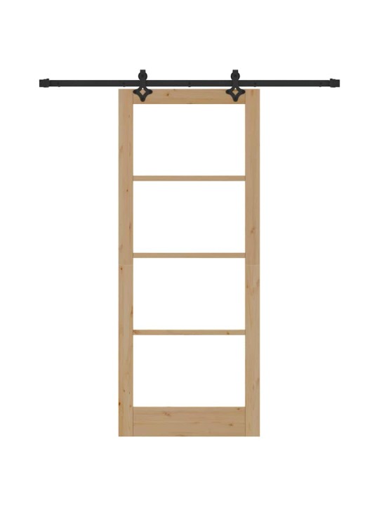 Bīdāmās durvis manuāls brūna 86 x 211 cm koks un metāls