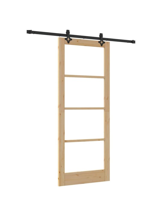 Bīdāmās durvis manuāls brūna 86 x 211 cm koks un metāls