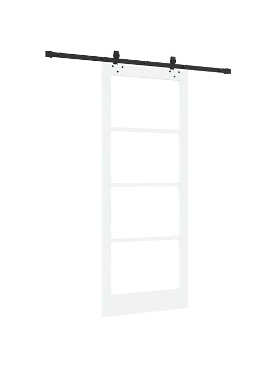 Bīdāmās durvis manuāls balts 86 x 211 cm koks un metāls