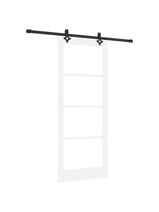 Bīdāmās durvis manuāls balts 86 x 211 cm koks un metāls