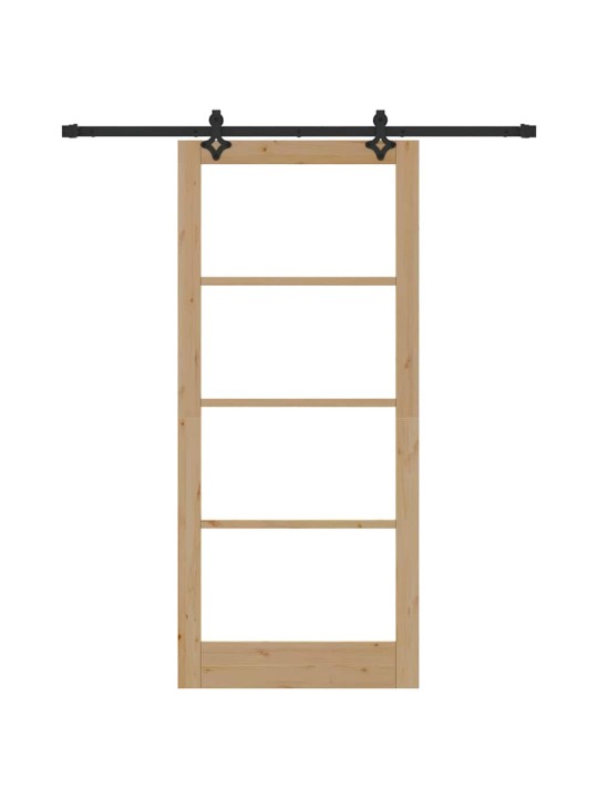 Bīdāmās durvis manuāls brūna 93 x 211 cm koks un metāls