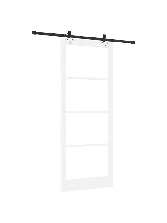 Bīdāmās durvis manuāls balts 93 x 232 cm koks un metāls