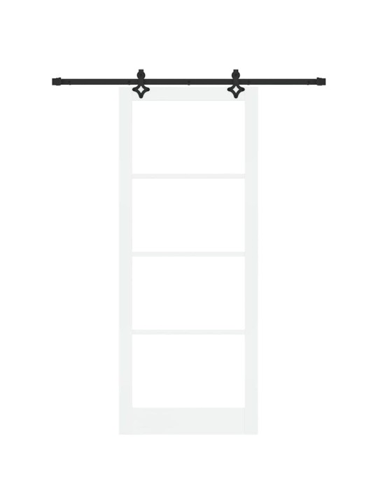 Bīdāmās durvis manuāls balts 93 x 232 cm koks un metāls