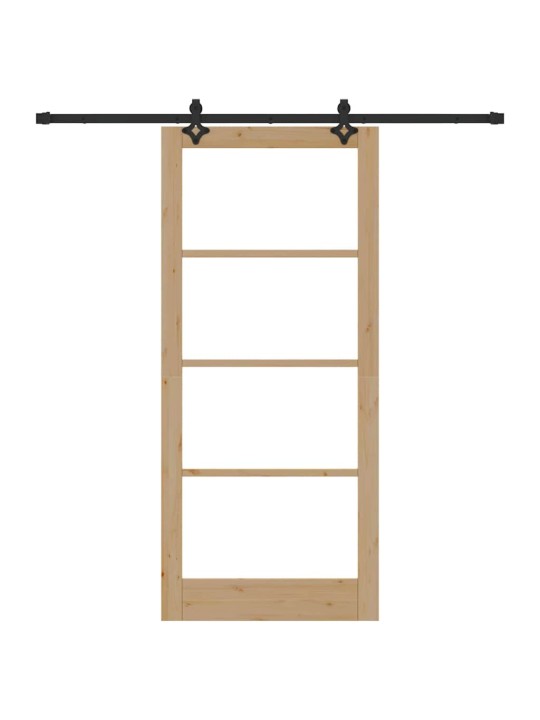 Bīdāmās durvis manuāls brūna 93 x 211 cm koks un metāls