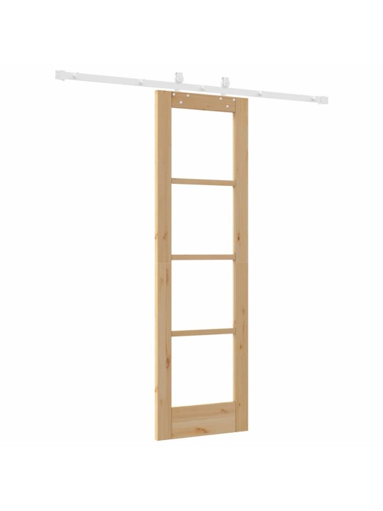 Bīdāmās durvis manuāls brūna 61 x 198.5 cm koks un metāls