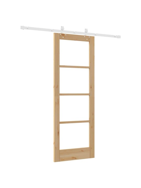Bīdāmās durvis manuāls brūna 73.5 x 198.5 cm koks un metāls