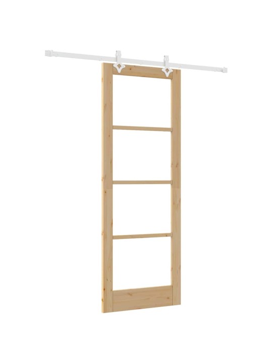 Bīdāmās durvis manuāls brūna 78 x 211 cm koks un metāls