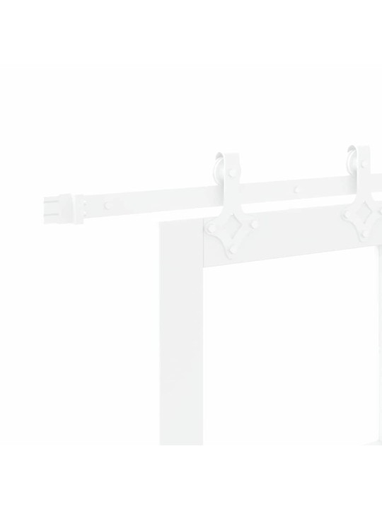 Bīdāmās durvis manuāls balts 78 x 211 cm koks un metāls