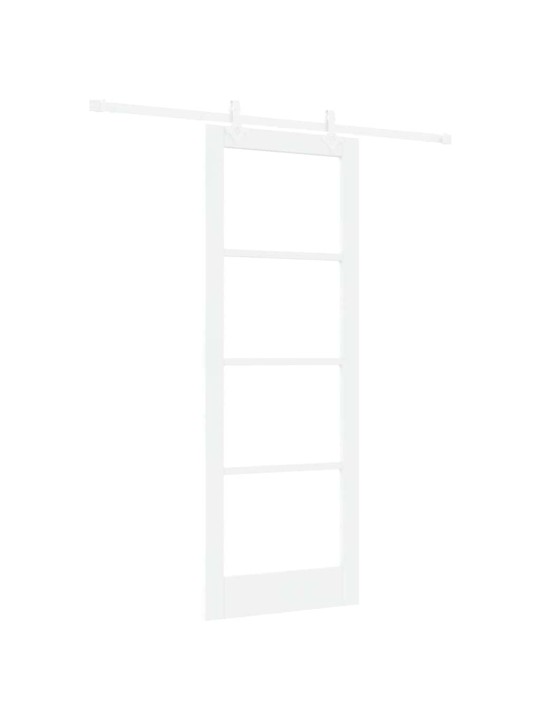Bīdāmās durvis manuāls balts 78 x 211 cm koks un metāls