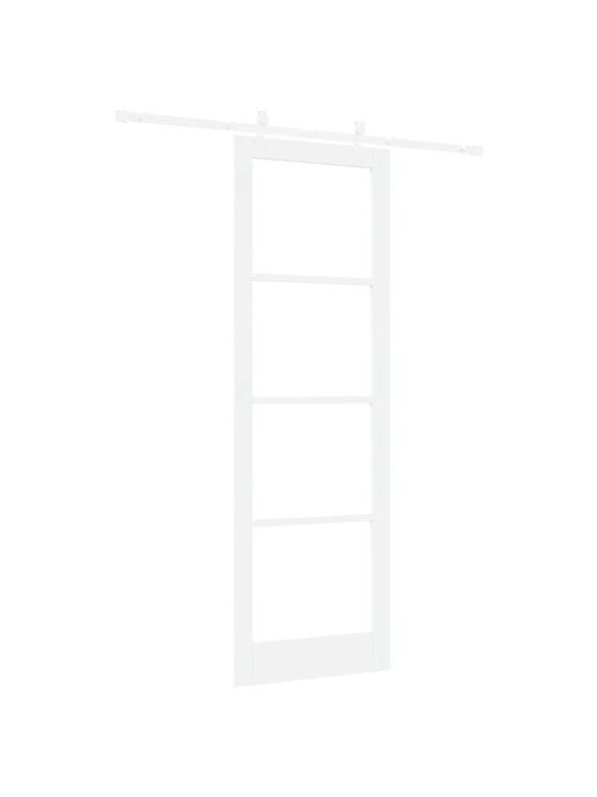 Bīdāmās durvis manuāls balts 78 x 232 cm koks un metāls
