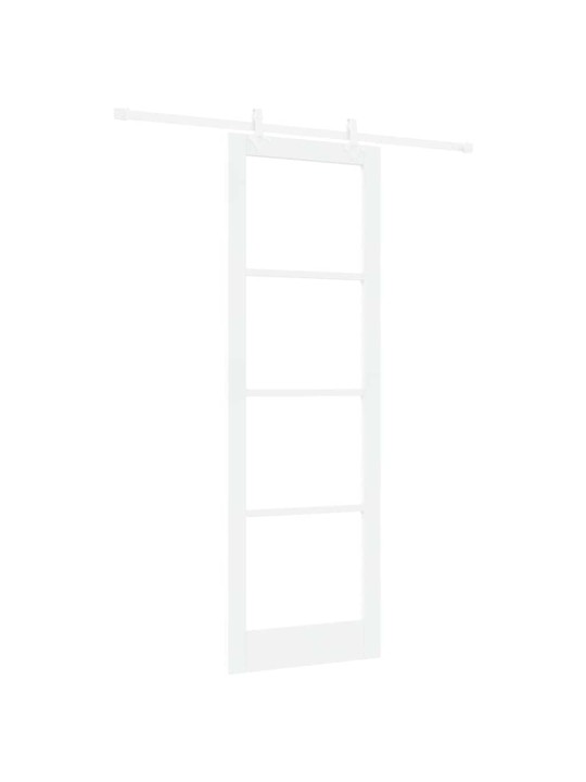 Bīdāmās durvis manuāls balts 78 x 232 cm koks un metāls