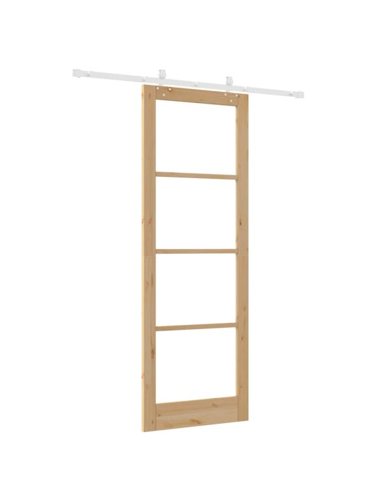 Bīdāmās durvis manuāls brūna 83 x 232 cm koks un metāls
