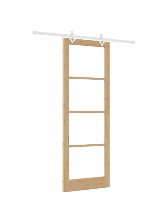 Bīdāmās durvis manuāls brūna 83 x 232 cm koks un metāls