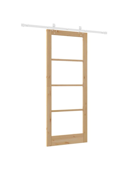 Bīdāmās durvis manuāls brūna 86 x 211 cm koks un metāls