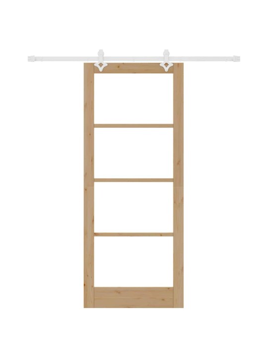 Bīdāmās durvis manuāls brūna 86 x 211 cm koks un metāls