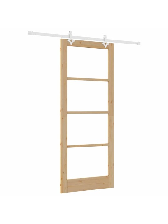 Bīdāmās durvis manuāls brūna 86 x 211 cm koks un metāls