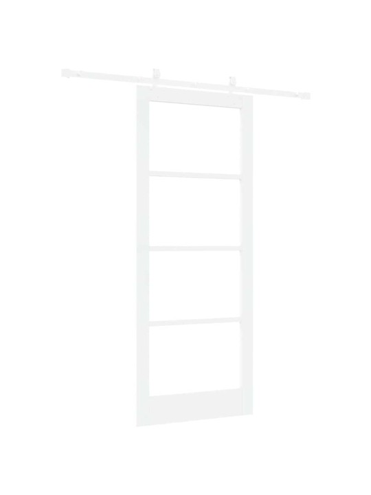 Bīdāmās durvis manuāls balts 86 x 211 cm koks un metāls
