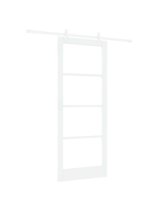Bīdāmās durvis manuāls balts 86 x 211 cm koks un metāls