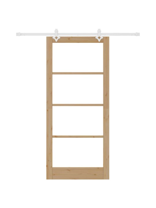 Bīdāmās durvis manuāls brūna 93 x 211 cm koks un metāls