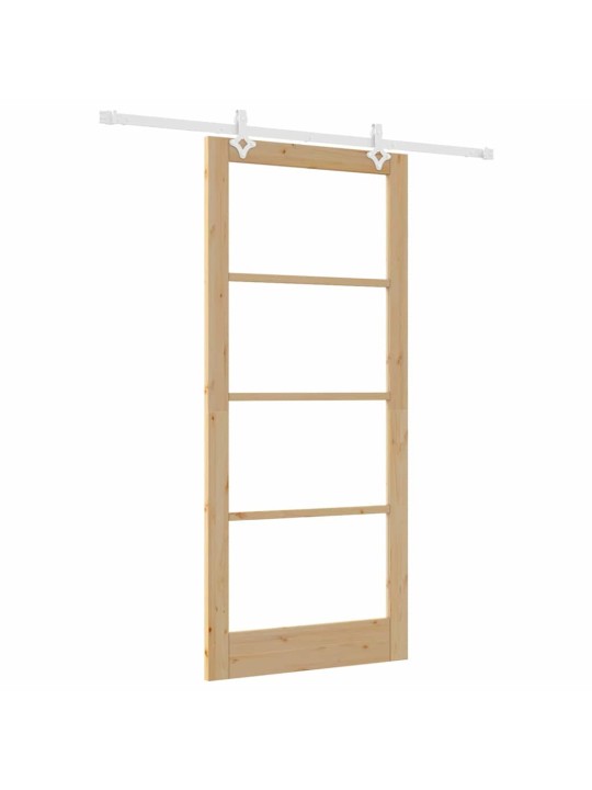 Bīdāmās durvis manuāls brūna 93 x 211 cm koks un metāls