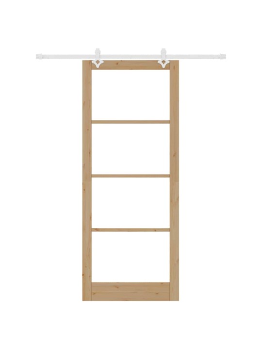 Bīdāmās durvis manuāls brūna 93 x 232 cm koks un metāls