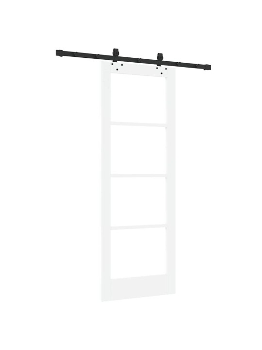 Bīdāmās durvis manuāls balts 73.5 x 198.5 cm koks un metāls