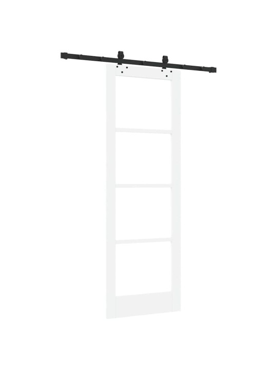 Bīdāmās durvis manuāls balts 73.5 x 211 cm koks un metāls
