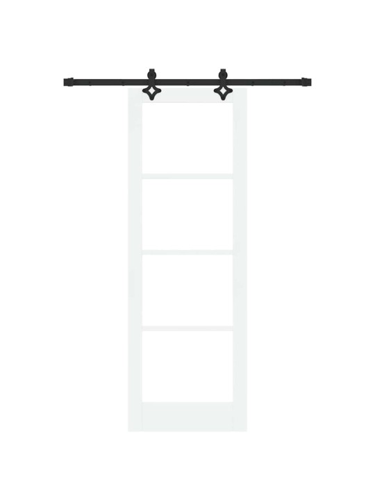 Bīdāmās durvis manuāls balts 73.5 x 211 cm koks un metāls