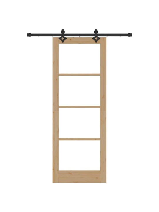 Bīdāmās durvis manuāls brūna 78 x 211 cm koks un metāls