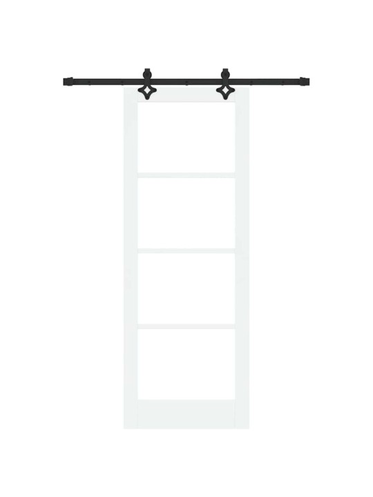 Bīdāmās durvis manuāls balts 78 x 211 cm koks un metāls