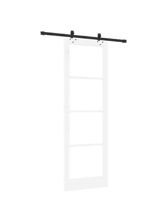 Bīdāmās durvis manuāls balts 78 x 232 cm koks un metāls