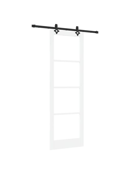 Bīdāmās durvis manuāls balts 78 x 232 cm koks un metāls
