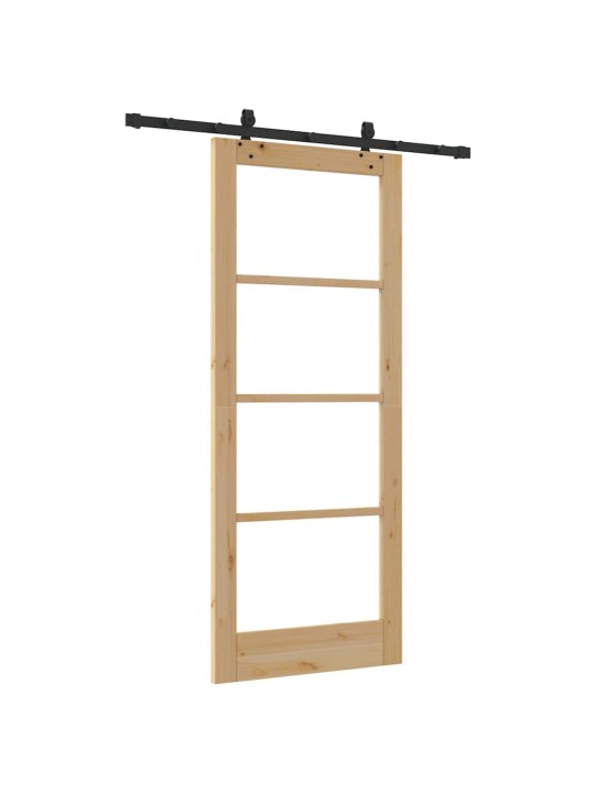Bīdāmās durvis manuāls brūna 83 x 202 cm koks un metāls
