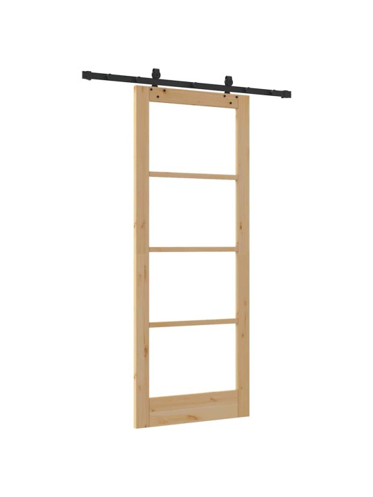 Bīdāmās durvis manuāls brūna 83 x 211 cm koks un metāls