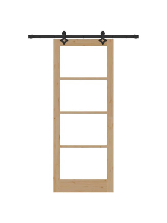 Bīdāmās durvis manuāls brūna 83 x 211 cm koks un metāls