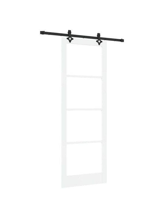 Bīdāmās durvis manuāls balts 83 x 232 cm koks un metāls