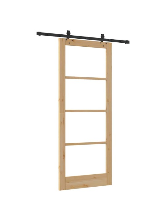 Bīdāmās durvis manuāls brūna 86 x 211 cm koks un metāls