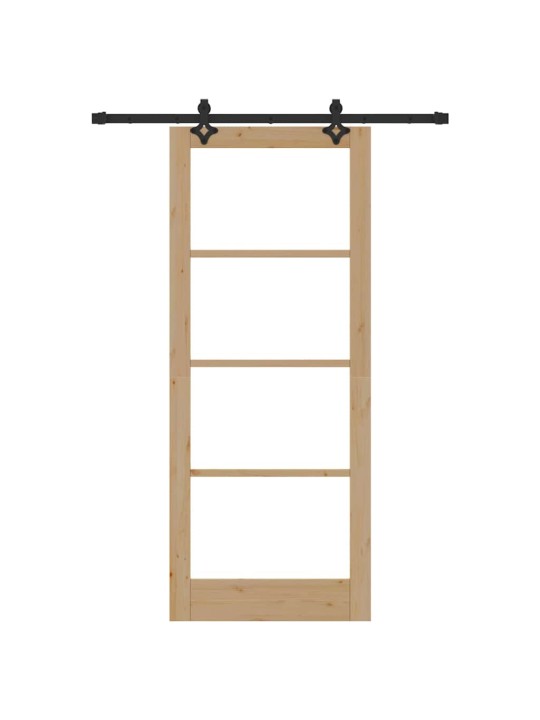 Bīdāmās durvis manuāls brūna 86 x 211 cm koks un metāls