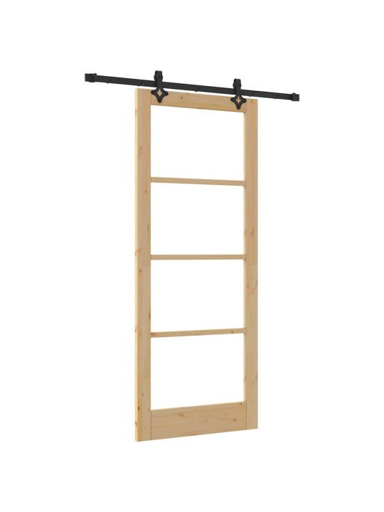 Bīdāmās durvis manuāls brūna 86 x 211 cm koks un metāls