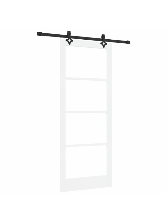 Bīdāmās durvis manuāls balts 86 x 211 cm koks un metāls