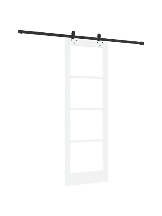 Bīdāmās durvis manuāls balts 73.5 x 211 cm koks un metāls