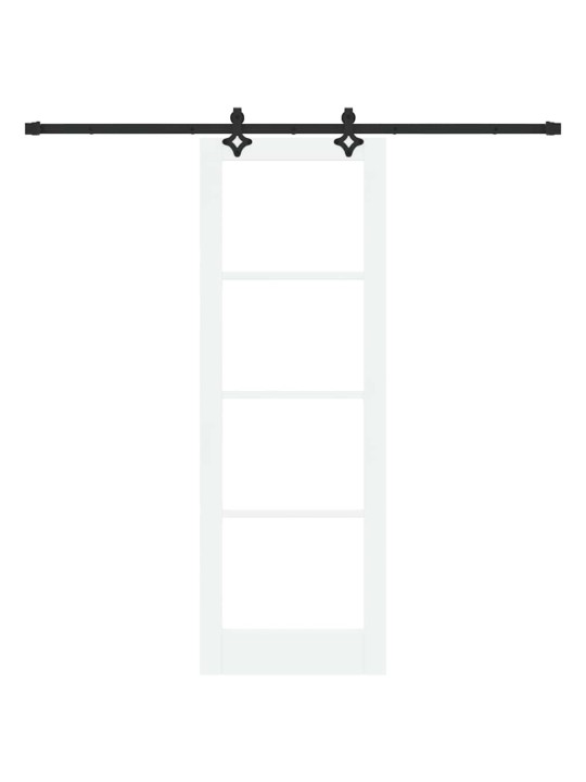 Bīdāmās durvis manuāls balts 73.5 x 211 cm koks un metāls