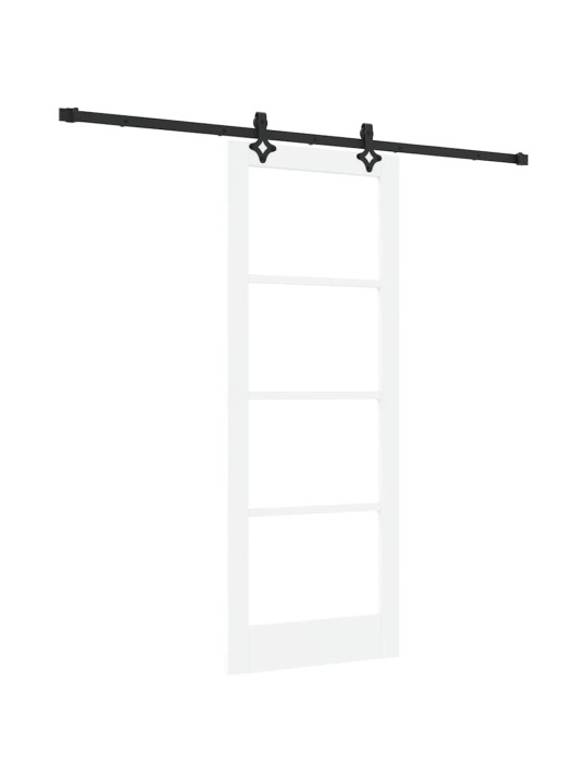 Bīdāmās durvis manuāls balts 78 x 202 cm koks un metāls